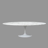 OVAL SAARINEN TABLE IN ARABESCATO MARBLE PRODUCED BY KNOLL INTERNATIONAL